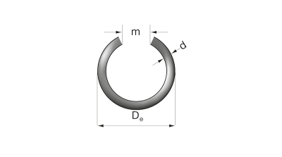 Inel de siguranta pentru alezaje, conform DIN 7993